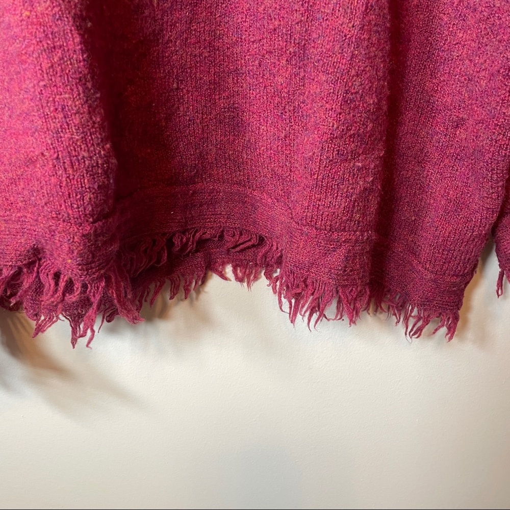 SOLD Free People Irresistible Fringe Burgundy Sweater Size M - Picture 6 of 14